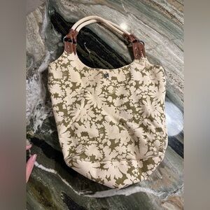 BONFANTI ITALIAN MADE FLORAL CAMVAS TOTE BAG